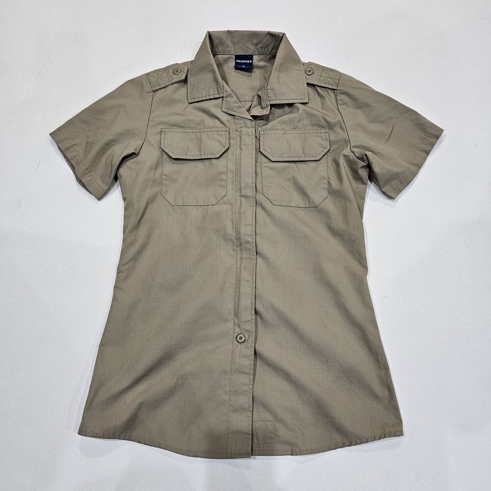 Propper Womens Line Duty Tactical Short Sleeve Shirt Top KHAKI CDCR TAN XS